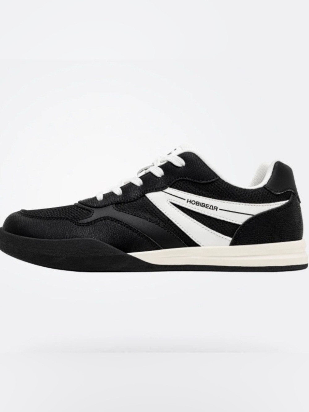 Hobibear Men's Black & White Casual Sneaker Size 42